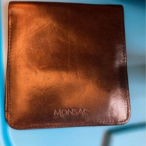 Monsac Black Leather Wallet NWOT